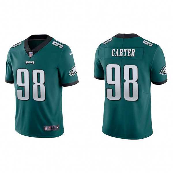 Men & Women & Youth Philadelphia Eagles #98 Jalen Carter Green Vapor Untouchable Limited Stitched Jersey
